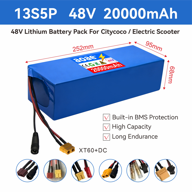 60V 50Ah Electric Scooter Battery - Аккумулятор для электросамоката 48В 13S5P 20Ач,