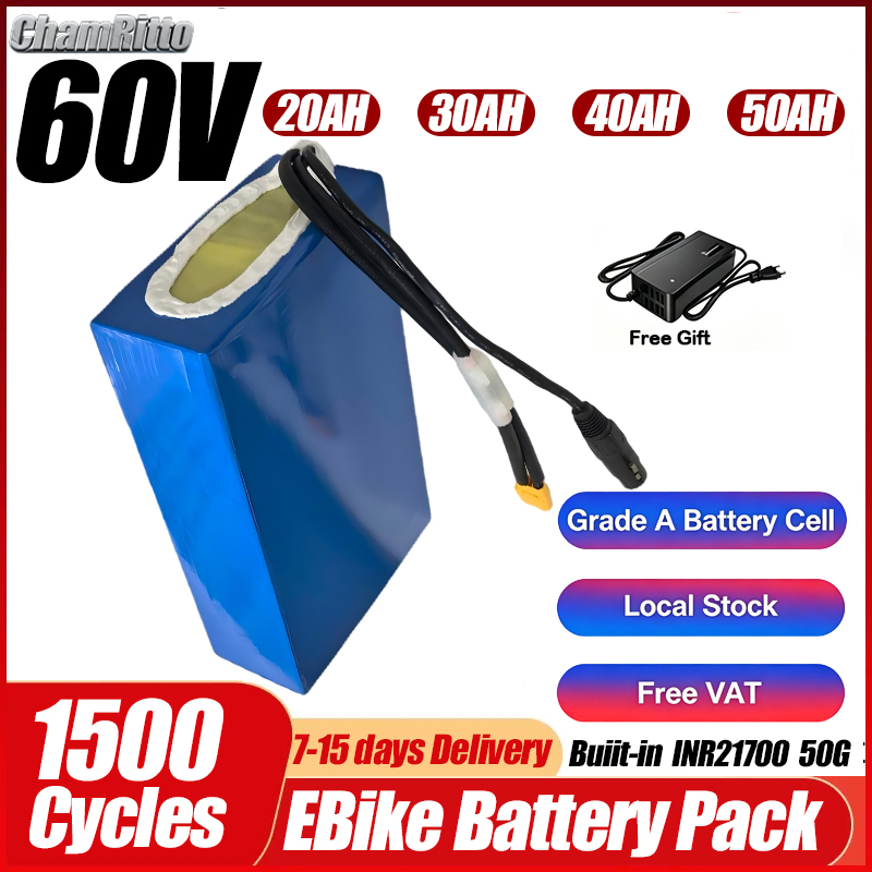 60V 50Ah Electric Scooter Battery - Электровелосипед 60В 1500Вт, аккумулятор 20Ач 25Ач